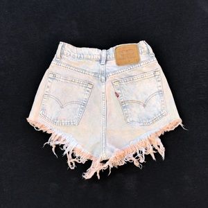Vintage Levi 512 cut off high waisted jean shorts